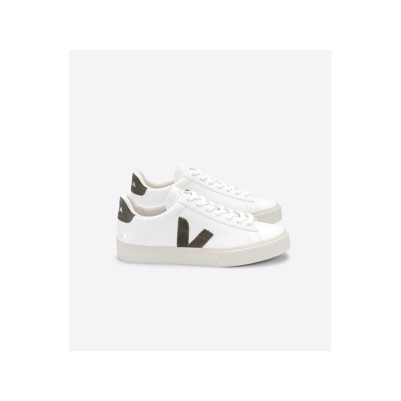 Tenis Veja Hombre Outlet - Campo Zapatillas Blancas Kaki ES2231796